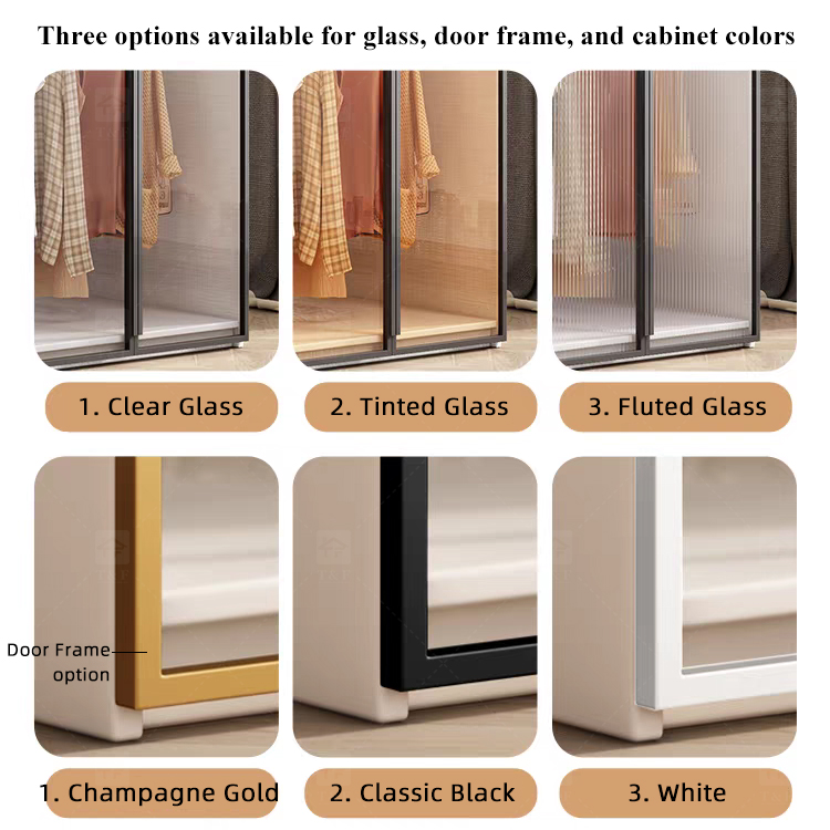 Luxury Modern Bedroom Wall Clothes Cupboard Furniture Walk in Wardrobe Cabinet Closet