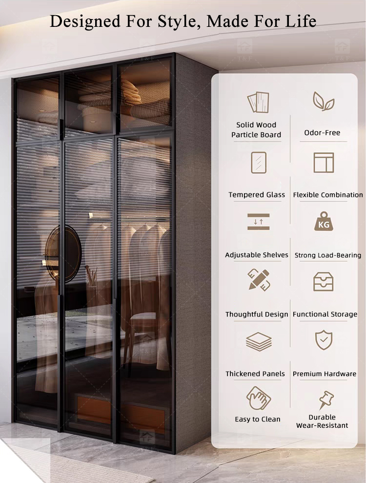 Luxury Modern Bedroom Wall Clothes Cupboard Furniture Walk in Wardrobe Cabinet Closet