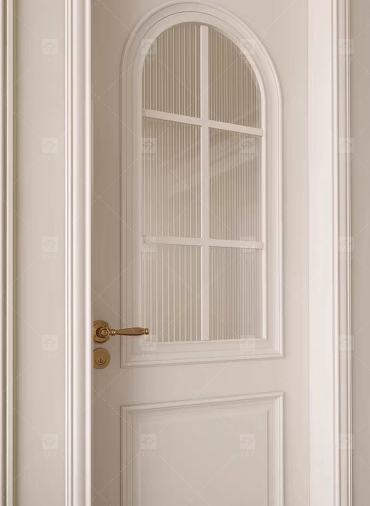 Modern Retro French Interior Glass Wood Door Factory Direct for Home  Office Finished Surface for Apartment