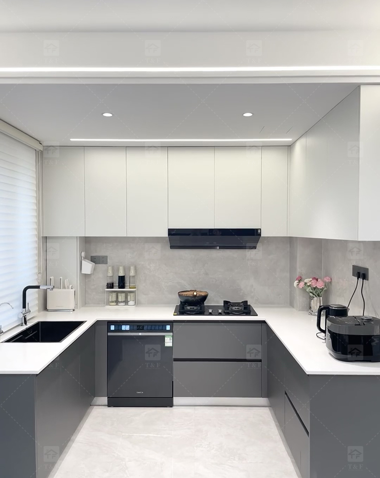 Hot New Modern Style Ready-to-Assemble Kitchen Cabinet Elegant Wardrobe for Kitchen Storage