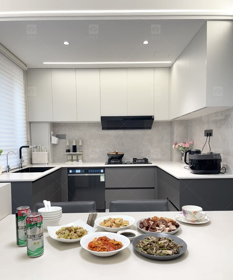 Hot New Modern Style Ready-to-Assemble Kitchen Cabinet Elegant Wardrobe for Kitchen Storage