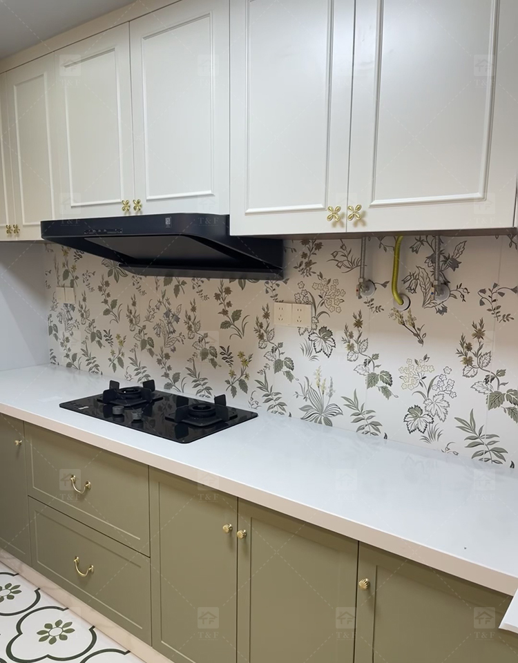 Modern Complete White Kitchen Cabinets in Ltaly Style Aluminum Design with Cupboards for Kitchen Design