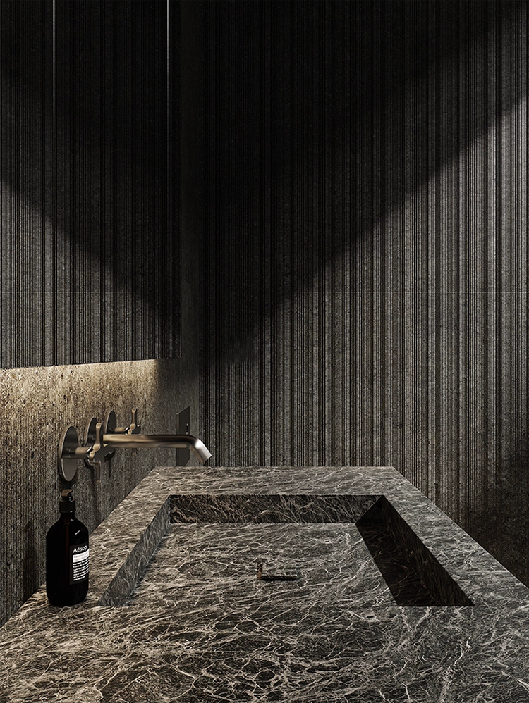 Premium 60x120 Limestone Textured Grooved Flat Matte Surface Porcelain Wall Tiles for Bathroom and Toilet