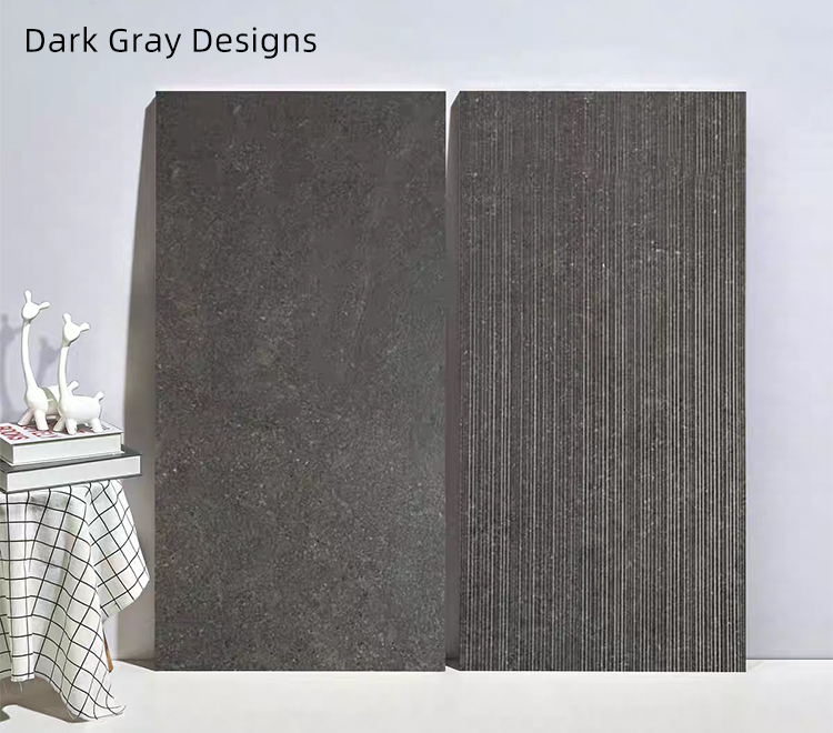 Premium 60x120 Limestone Textured Grooved Flat Matte Surface Porcelain Wall Tiles for Bathroom and Toilet