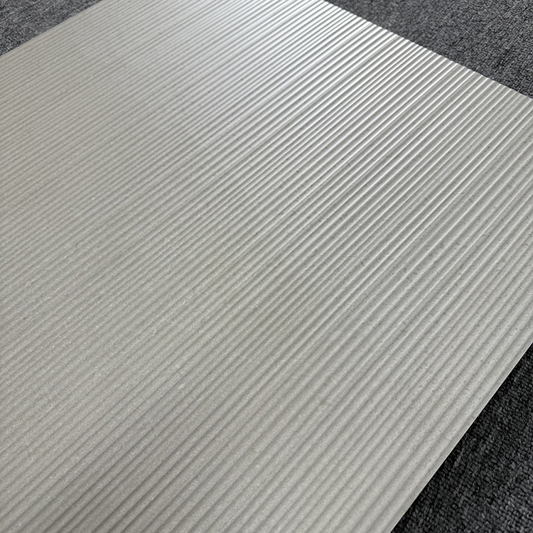 Premium 60x120 Limestone Textured Grooved Flat Matte Surface Porcelain Wall Tiles for Bathroom and Toilet