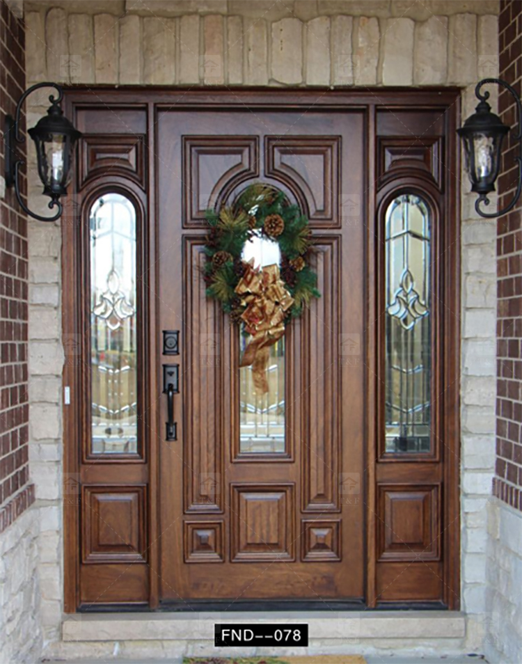 Hot Sale French Aluminum Wrought Iron Door Security Iron Exterior Front Entry Anti-theft Chinese Apartments Villas Outdoor