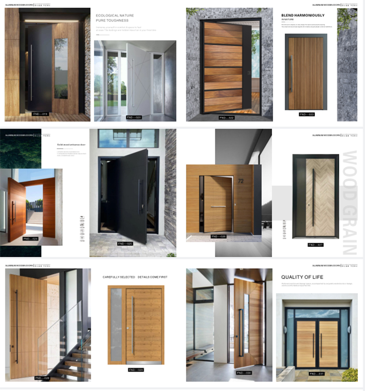 Hot Sale French Aluminum Wrought Iron Door Security Iron Exterior Front Entry Anti-theft Chinese Apartments Villas Outdoor