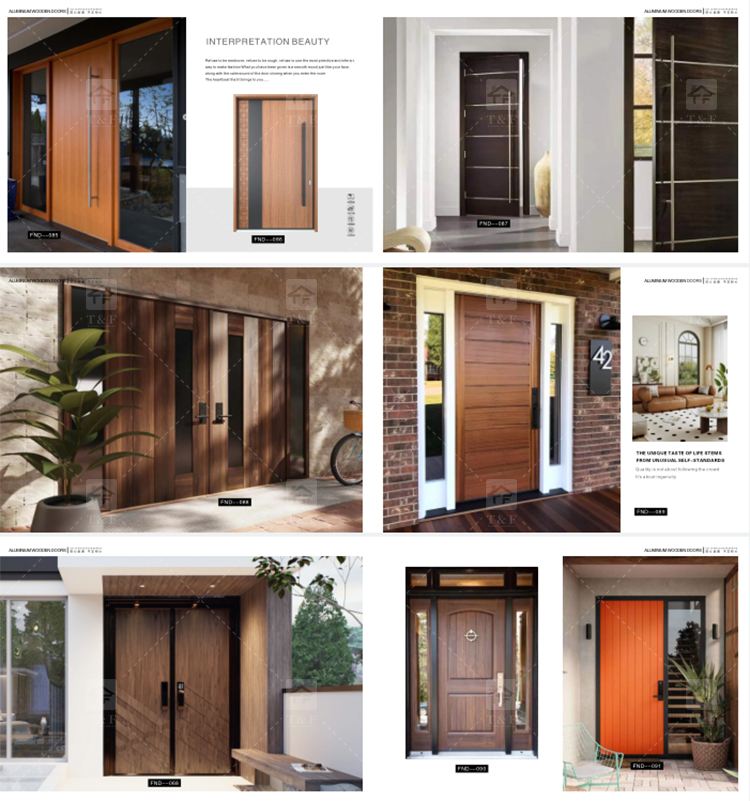 Modern Style High Quality Steel Door Cast Aluminum and Wrought Iron with Waterproof Finished Surface for Villa Application
