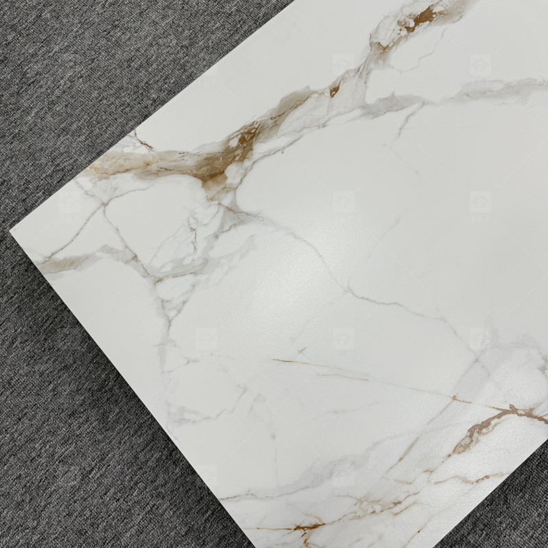 60x120 Calacatta Gold White Marble Look Matte Porcelain Tiles for Floor Matt Carreau De Maison