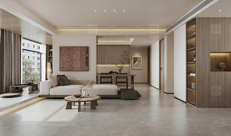 600x1200mm Semi Polished Matte Lappato Gray Porcelain Floor Tiles for Living Room Bathroom Interior