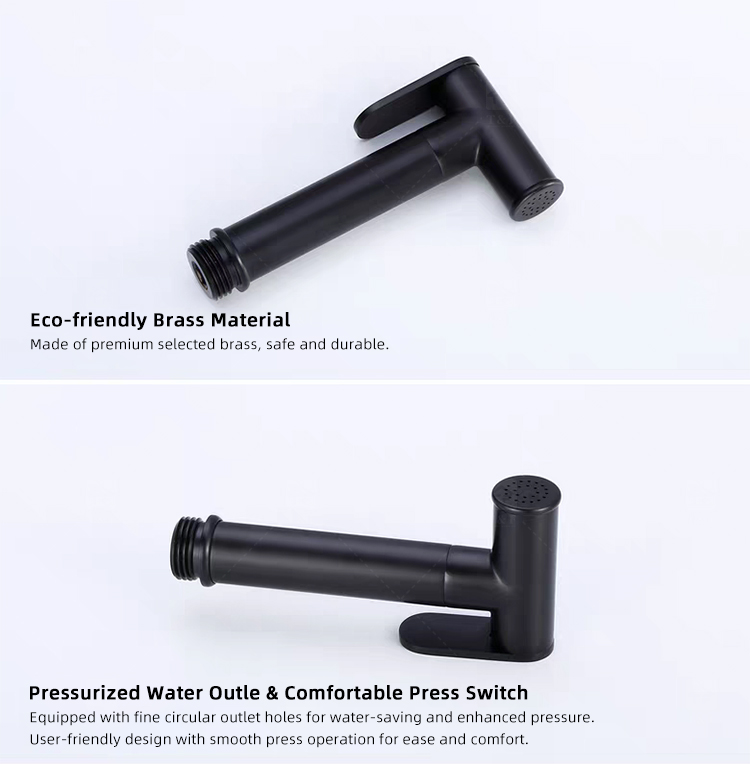 Portable Brass Bidet Spray Toilet Handheld Shattaf Set Hot and Cold Mixer Concealed Wall Mounted Bidet Spray