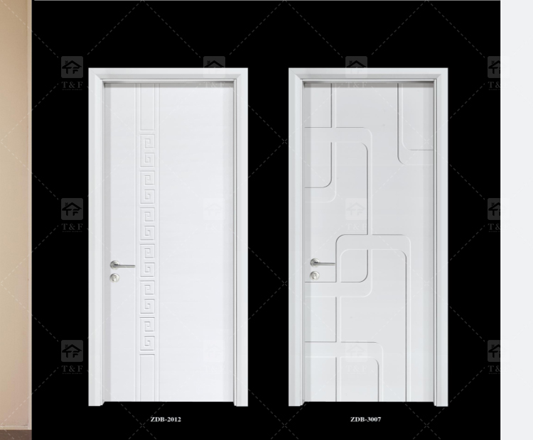 Modern Solid Wood Villa Door Hot Selling Interior Living and Bedroom Door with Carving Technique Finished Surface
