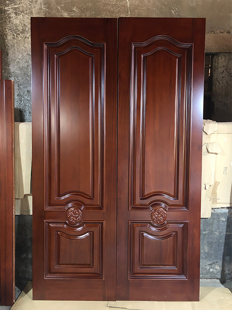 Customized High Quality Modern Wood Front Door Waterproof Exterior Main Entry Security Door Finished Interior Outdoor