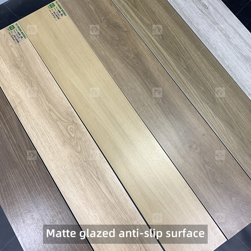 20x120cm Porcelain Wood Look Anti-slip Matte Glazed Full Body Rectified Wooden Floor Tiles for Living Room