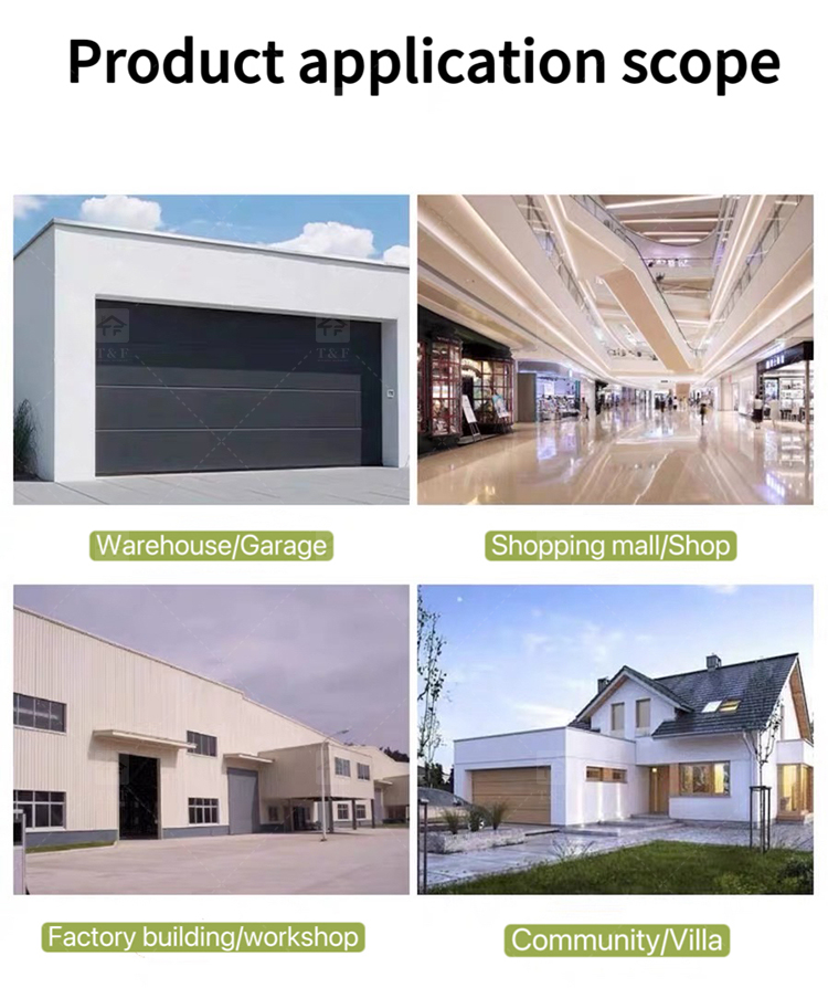 Modern European Style Aluminum Frosted Glass Garage Roller Door with Motor for Villa Exterior Waterproof