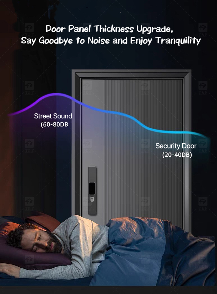 Factory Exterior Metal Entrance Front Entry Steel Home Security External Doors for Houses Room