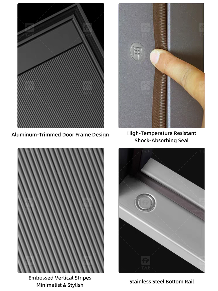 Modern Design Cast Aluminum Alloy Security Entry Door with Anti-Theft Lock for Exterior Use in Apartments and Villas