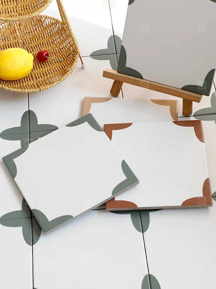 200x200 Decorative Pattern Full Porcelain Tiles for Bathroom and Toilet 20x20 Shower Tile and Living Room Floor Wall
