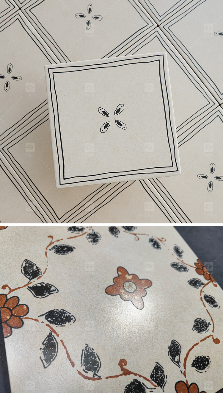 200x200 Decorative Pattern Full Porcelain Tiles for Bathroom and Toilet 20x20 Shower Tile and Living Room Floor Wall