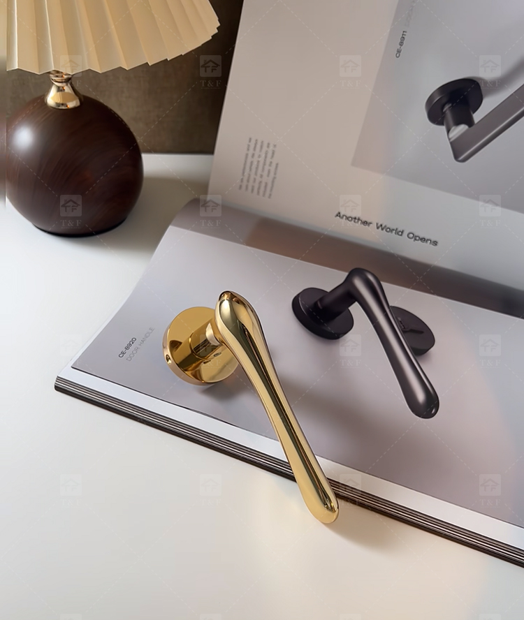 Modern Nordic Minimalist Villa School Interior Door Lock Zinc Alloy Silent Lever Lock Multi-color Easy Installation Home Door