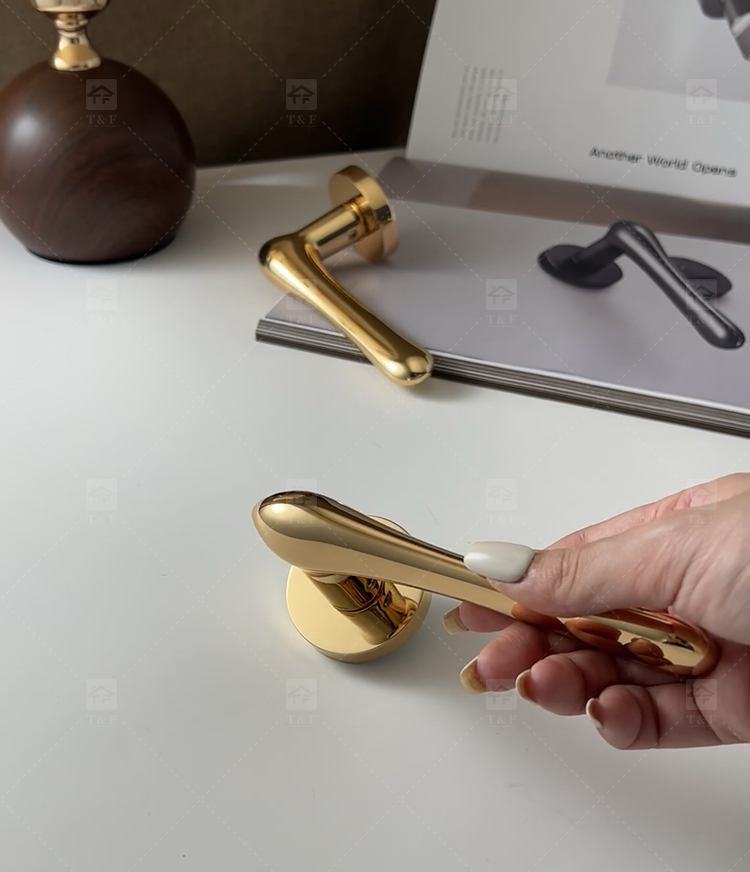 Modern Nordic Minimalist Villa School Interior Door Lock Zinc Alloy Silent Lever Lock Multi-color Easy Installation Home Door