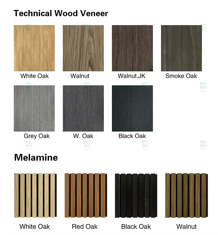 Modern 3D Wood Slat Acoustic Panel PET Polyester Fiber Veneer Wall Panel for Interior Wall and Ceiling Decoration