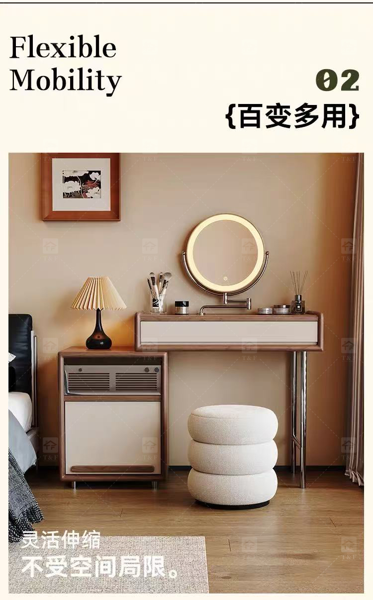 Modern Space-Saving Wood Furniture for Small Bedrooms Bathrooms & Living Rooms Compact Functional Standing Mirror Design