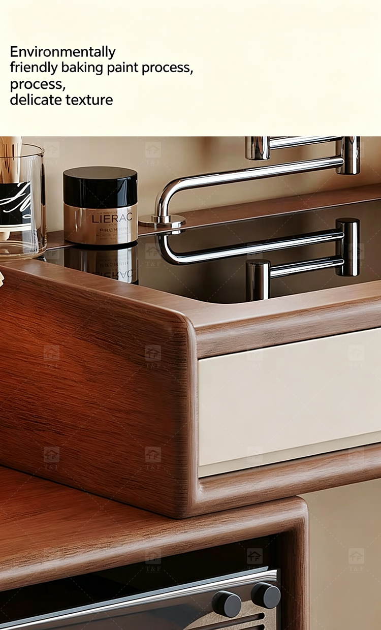 Modern Space-Saving Wood Furniture for Small Bedrooms Bathrooms & Living Rooms Compact Functional Standing Mirror Design