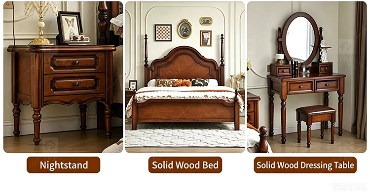 Modern Walnut Brown Makeup Vanity Set Standing Lighted Mirror Stool Turned Legs Bedroom Dressing Table for Bathroom/Living Room