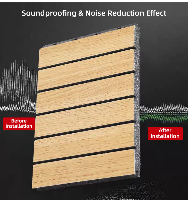 Modern Wooden Slat Acoustic Panel with Wood Veneer Sound Absorbing 3D Model Design for Living Room Bedroom Interior Wall Decor