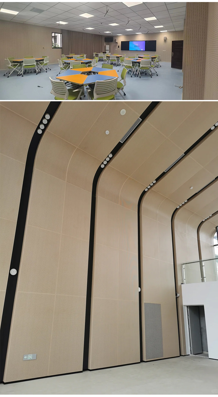 Noise Reduction Wooden Acoustic Slat Panel MDF Soundproof Wall Board for Living Room Bedroom Hotel Drum Room Piano Room Room