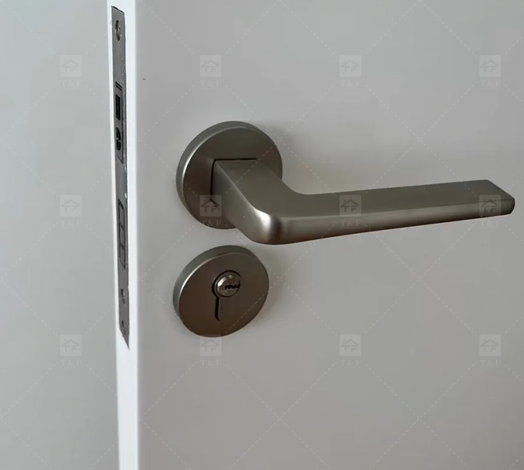 New Arrival Modern Matt Black 304 Stainless Steel Door Lever Handle for Bedroom Villa & Hotel Use with Comfortable Grip