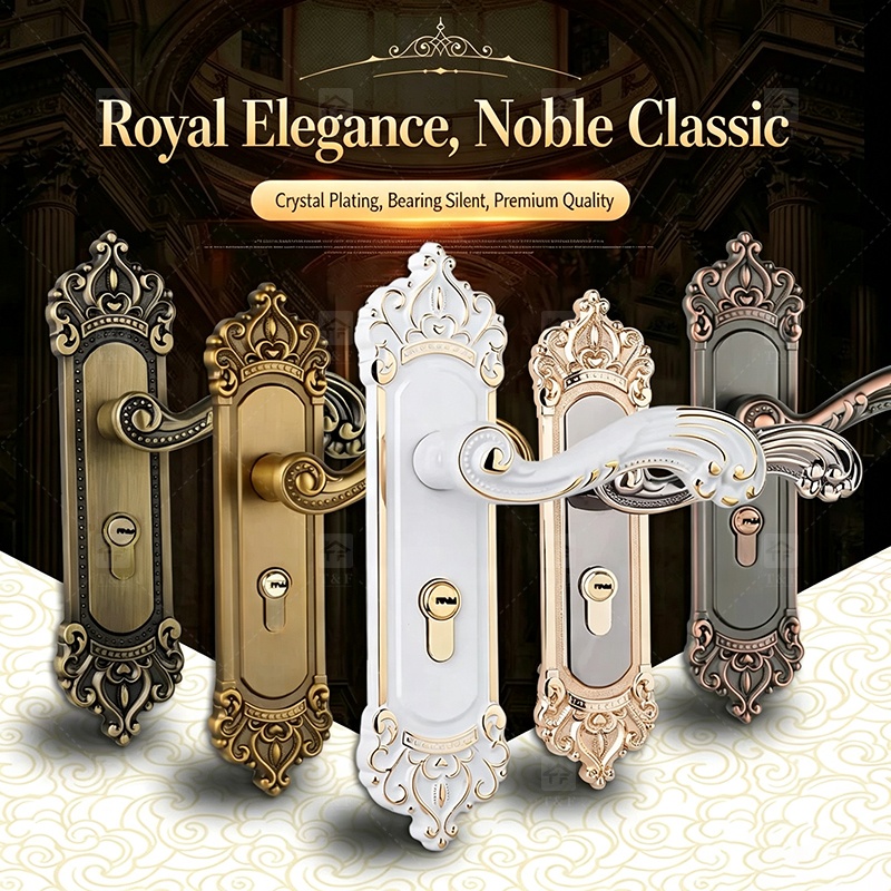 Factory High Performance Cost Ratio Modern Interior Door Handles Lock with Customization for Villa Hotel & Apartment Use