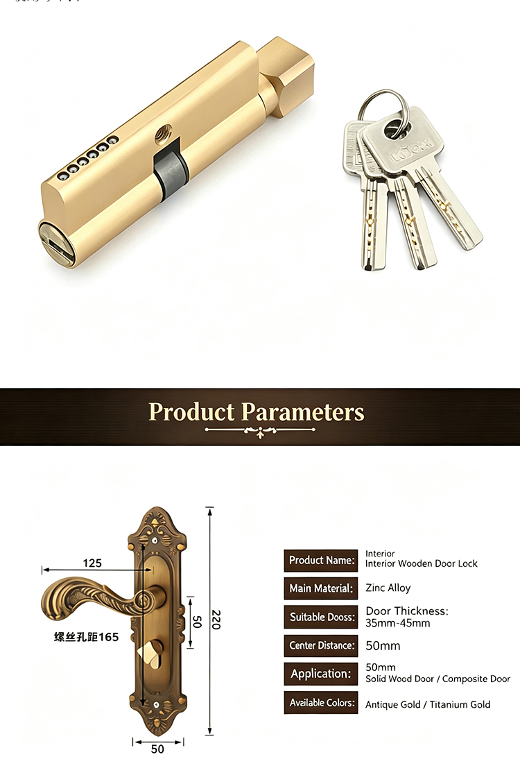 Factory High Performance Cost Ratio Modern Interior Door Handles Lock with Customization for Villa Hotel & Apartment Use