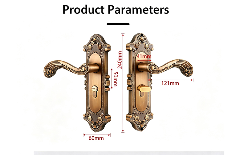 Factory High Performance Cost Ratio Modern Interior Door Handles Lock with Customization for Villa Hotel & Apartment Use