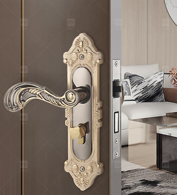 Factory High Performance Cost Ratio Modern Interior Door Handles Lock with Customization for Villa Hotel & Apartment Use