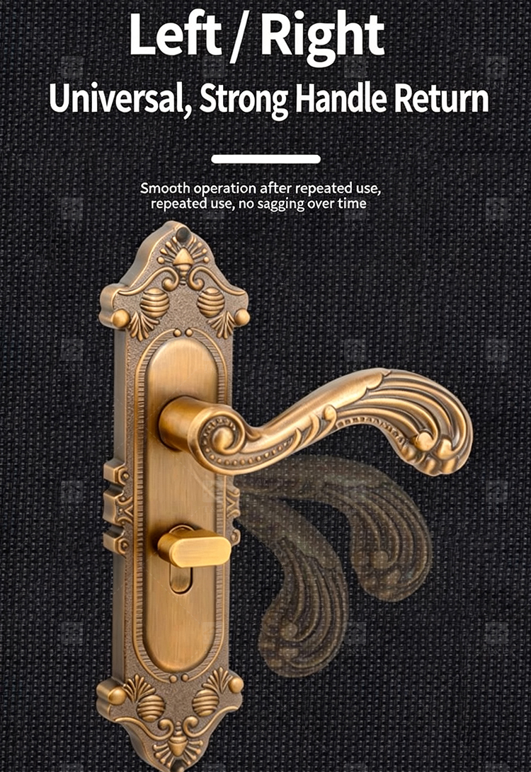 Wholesale Modern Zinc Alloy Wooden Silent Mechanical Door Locks for Villa Apartment Hotel Bedroom Study