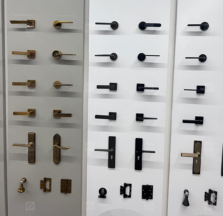 Modern Rustproof SUS304 Stainless Steel Hotel Interior Door Lock Set Silent Mechanism Wooden Lever Lock Multiple Available