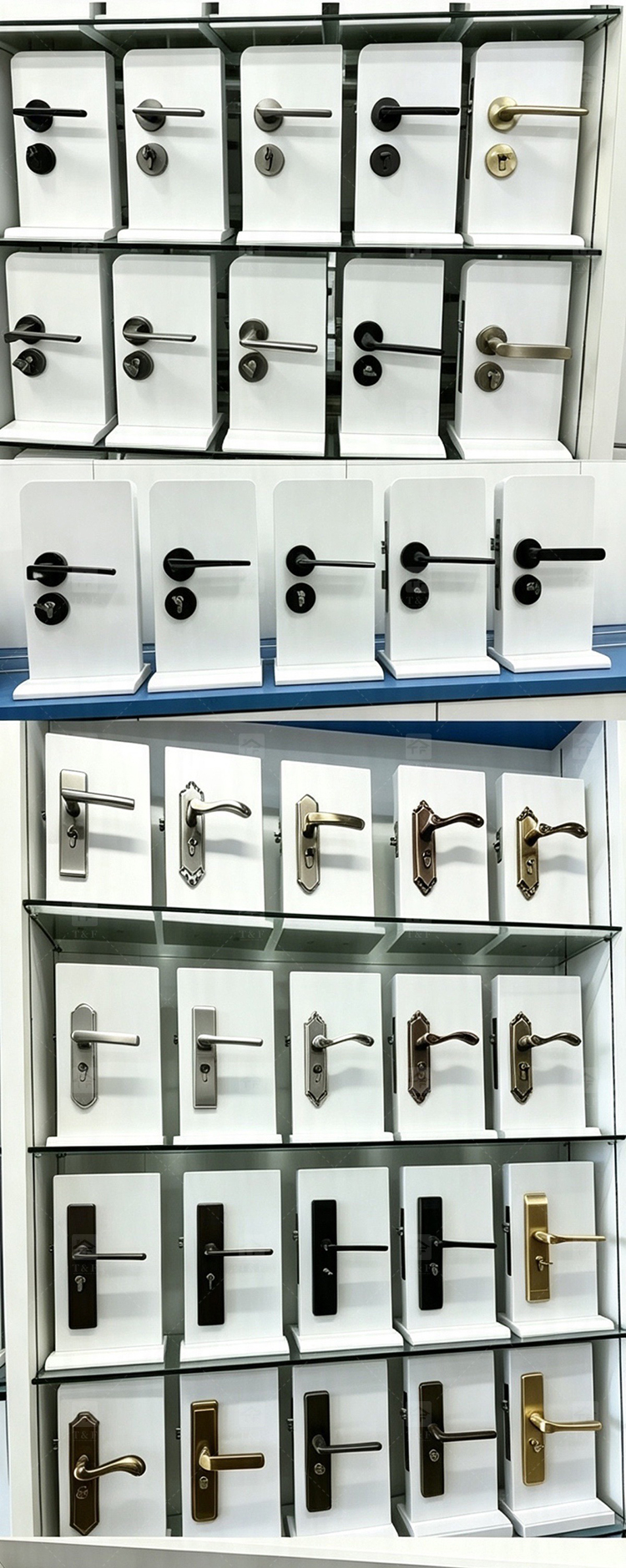 Modern Rustproof SUS304 Stainless Steel Hotel Interior Door Lock Set Silent Mechanism Wooden Lever Lock Multiple Available