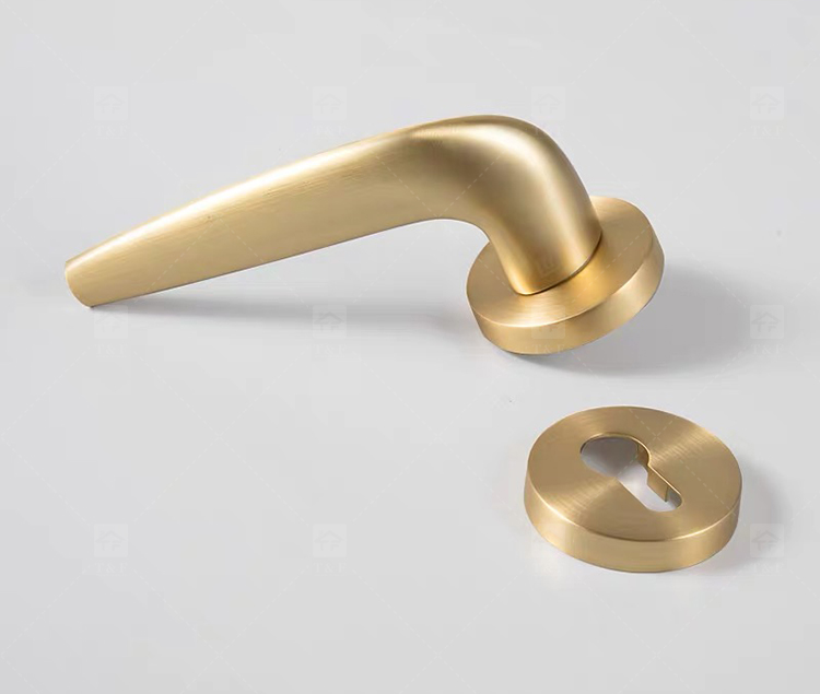 Premium Matte Gold Finish Door Lock Keyed Cylinder Modern Design for Hotels Apartments Durability Meets Style Easy