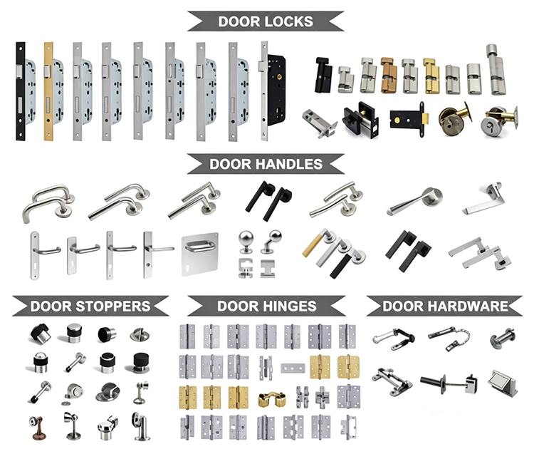Modern Door Lever Handle Set Scroll Engraved Lock 304 Stainless Steel Brass Finish Easy Installation Hotel Apartment Use