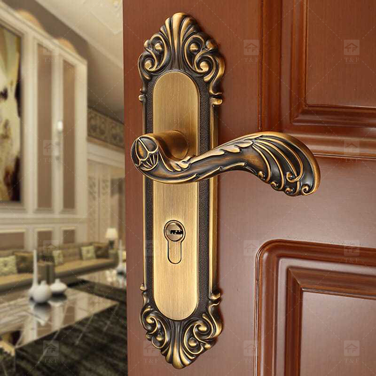 European Modern Interior Door Lock Ivory White Bedroom Door Handle Set Double Single Tongue Mechanism Easy Hotel Apartment
